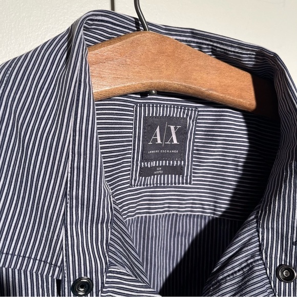 Armani Exchange Slim Ajustée Button Down Dress Shirt - Picture 6 of 7